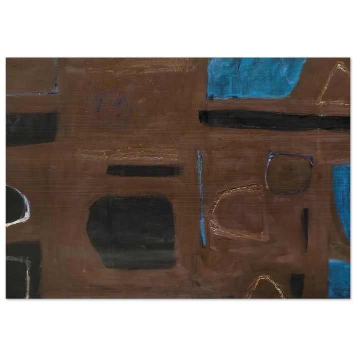 Brown and Black - 1960 - William Scott Brushed Aluminum Print - 70x100 cm / 28x40 inches | William Scott Aluminum Print | William Scott Prints
