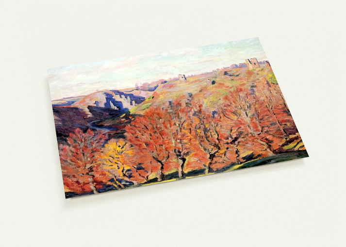 Les Ruines a Crozant - 1897 By Armand Guillaumin Pack of 10 Post Cards | Armand Guillaumin Post Cards | A6 (10.5 x 14.8 cm) - 4.1 x 5.8 inches