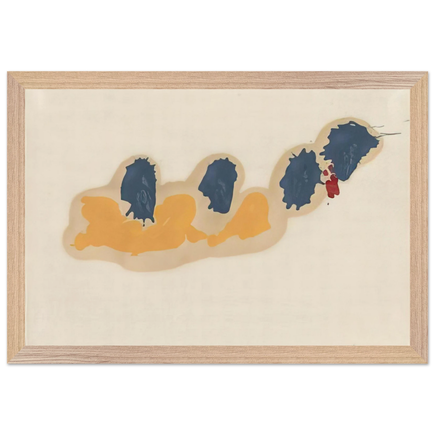 Helen Frankenthaler - April IV - 1960 Wall art - 20x25 cm / 8x10 inches - Premium Wooden Framed Poster With Fine Art Paper - Black frame