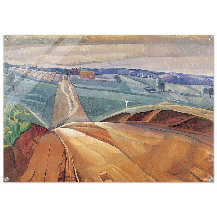 Landscape at Pentecost - 1929 - Grace Cossington Smith Acrylic Print - 70x100 cm / 28x40″ inches | Grace Cossington Smith Wall Art | Grace Cossington Smith Prints