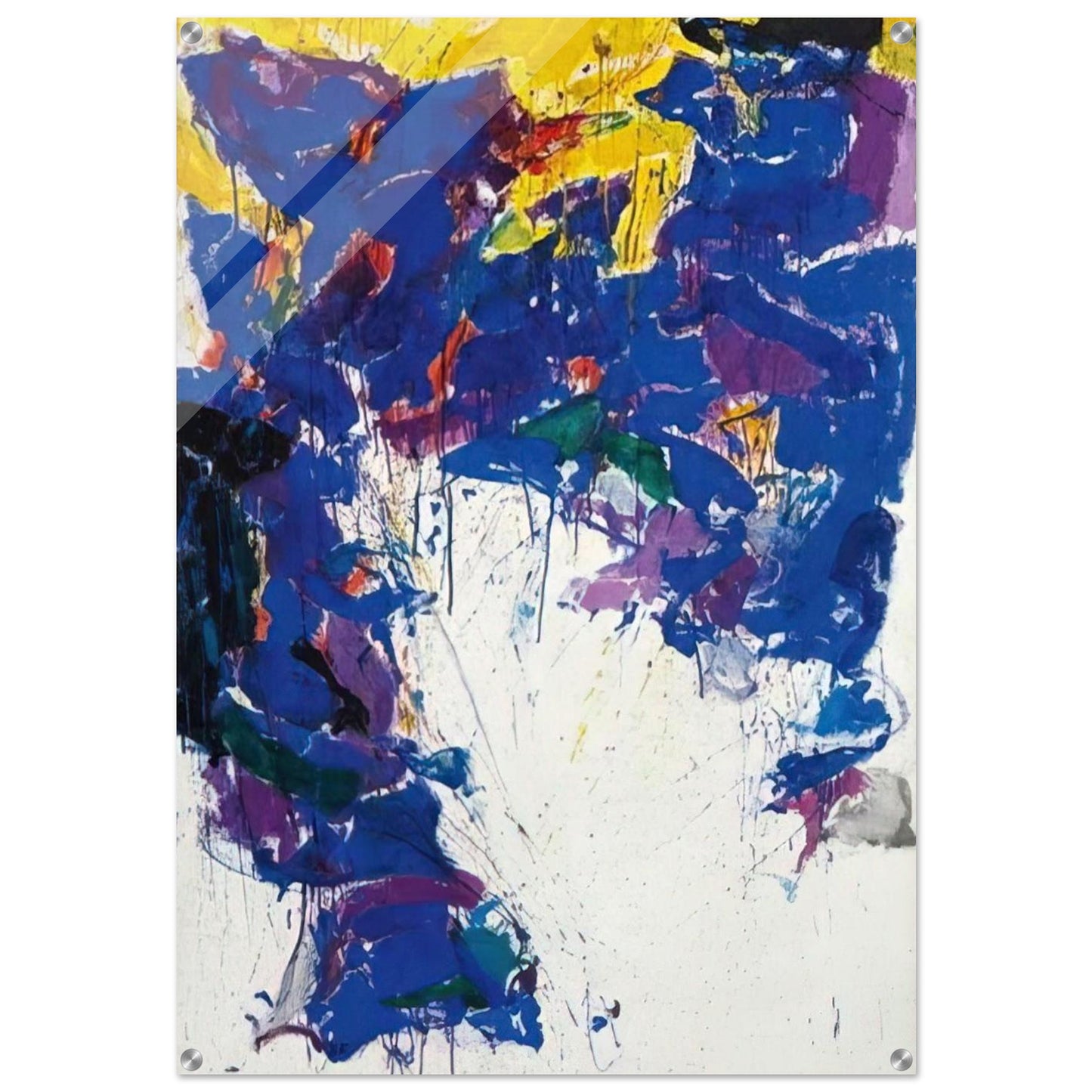 Violet Yellow and White - Sam Francis Acrylic Print - 70x100 cm / 28x40″ inches