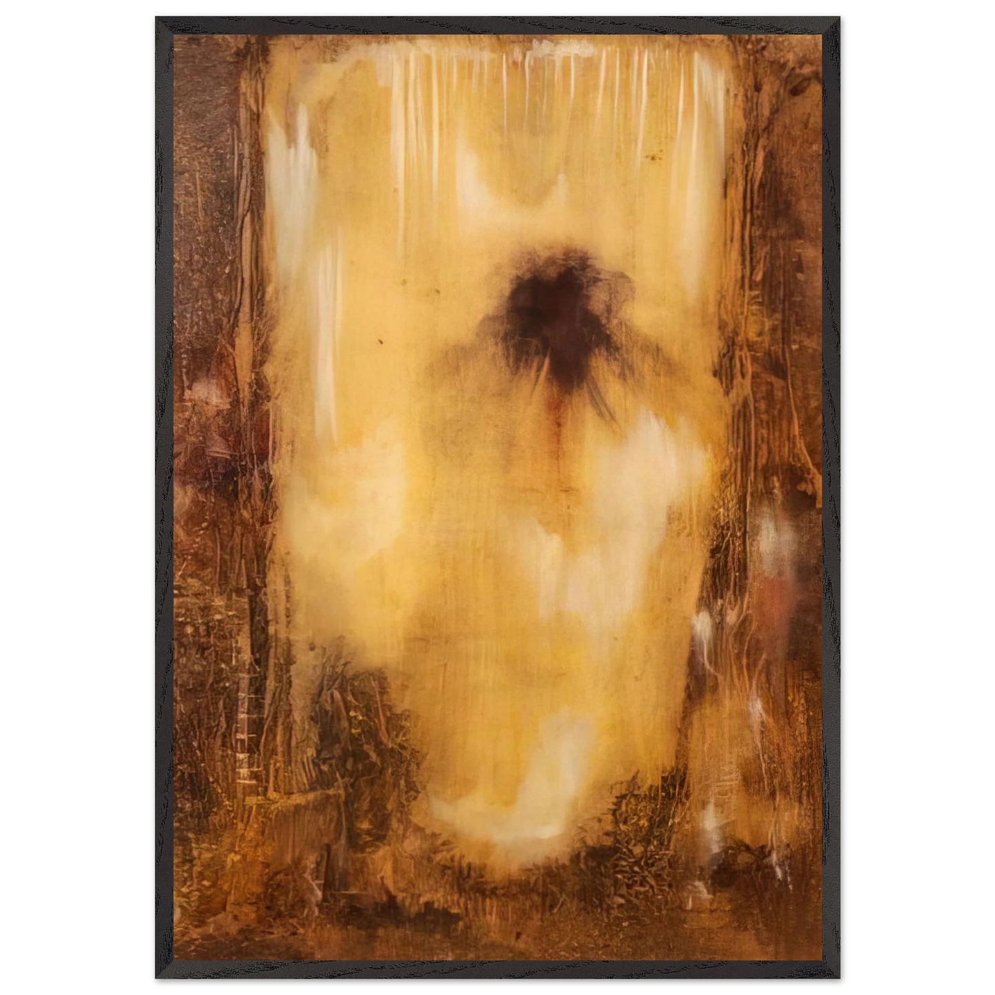 Homage of Melville - Paul Jenkins 70x100 cm / 28x40 inches Framed Art Print – Black Wooden Frame