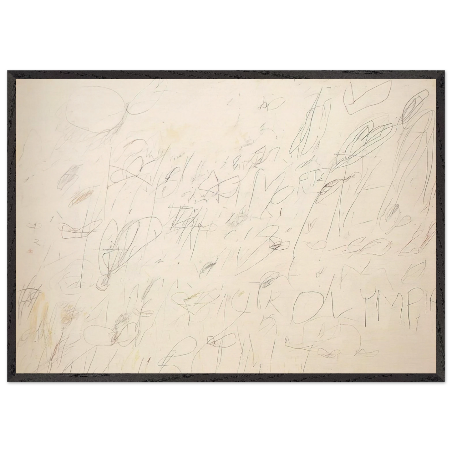 Olympia - Cy Twombly Framed Art Print – Black Wooden Frame - Default Title - -Framed Art Print