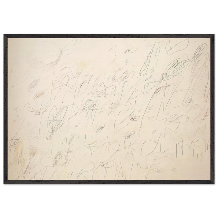 Olympia - Cy Twombly 70x100 cm / 28x40 inches Framed Art Print – Black Wooden Frame