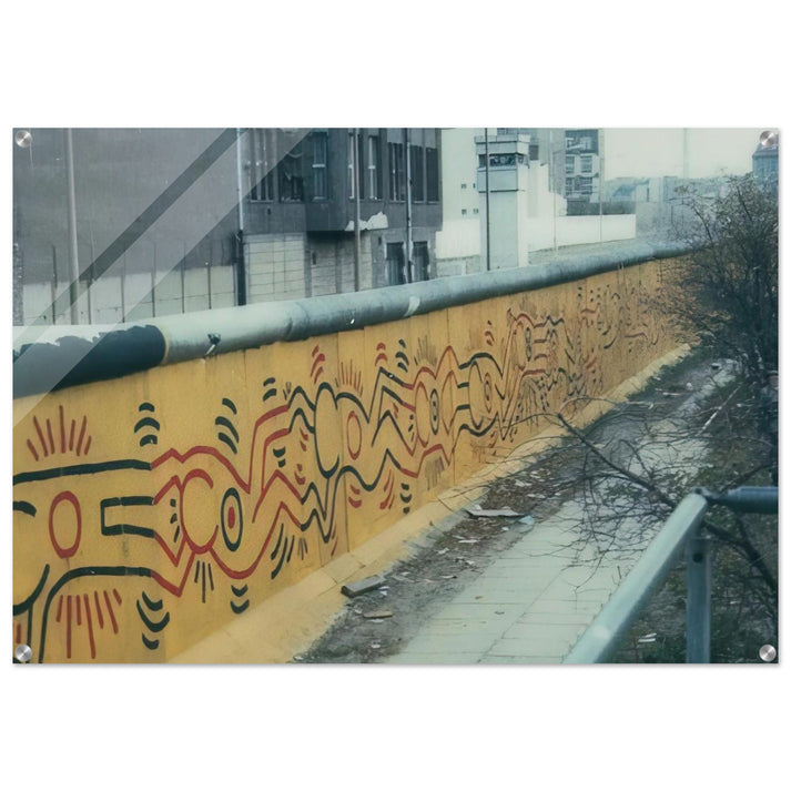 BERLIN MURAL 1986 - Keith Haring Acrylic Print - 70x100 cm / 28x40″ inches | Keith Haring Wall Art | Keith Haring Prints