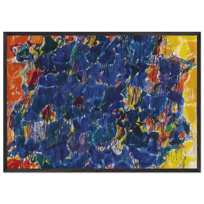 Reefs - Sam Francis 70x100 cm / 28x40 inches Framed Art Print – Black Wooden Frame