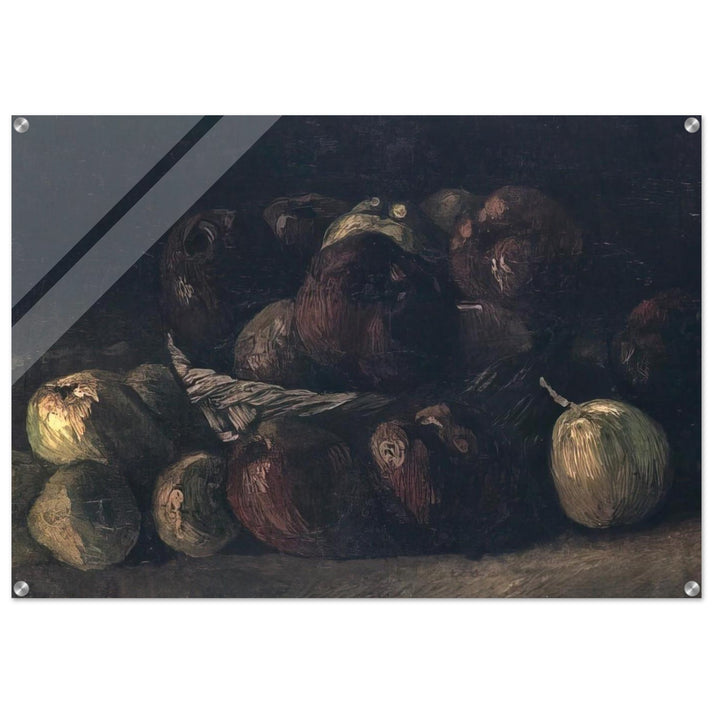 Still life with a basket of apples - Vincent van Gogh Acrylic Print - 70x100 cm / 28x40″ inches