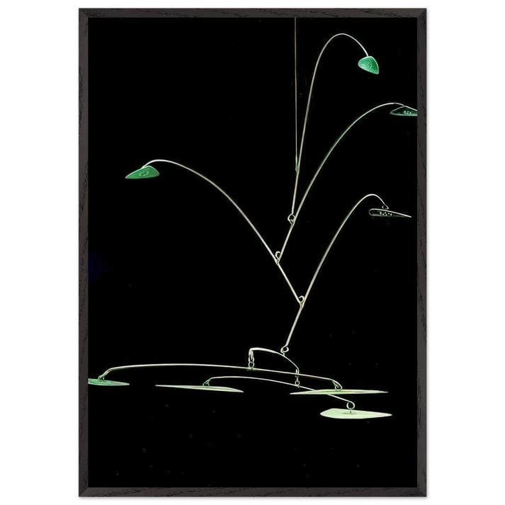 STAINLESS STEALER 1966 - Alexander Calder 70x100 cm / 28x40 inches Framed Art Print – Black Wooden Frame
