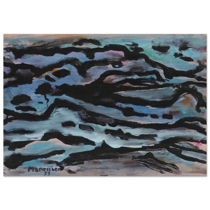 Composition - 1959 - Alfred Manessier Brushed Aluminum Print - 70x100 cm / 28x40 inches | Alfred Manessier Aluminum Print | Alfred Manessier Prints