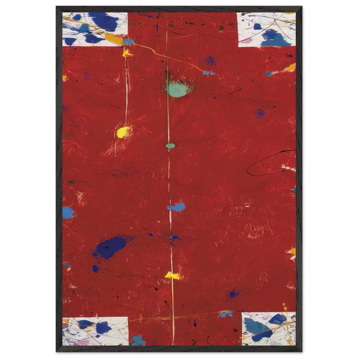 Untitled EXP SF 56-04 - Sam Francis 70x100 cm / 28x40 inches Framed Art Print – Black Wooden Frame