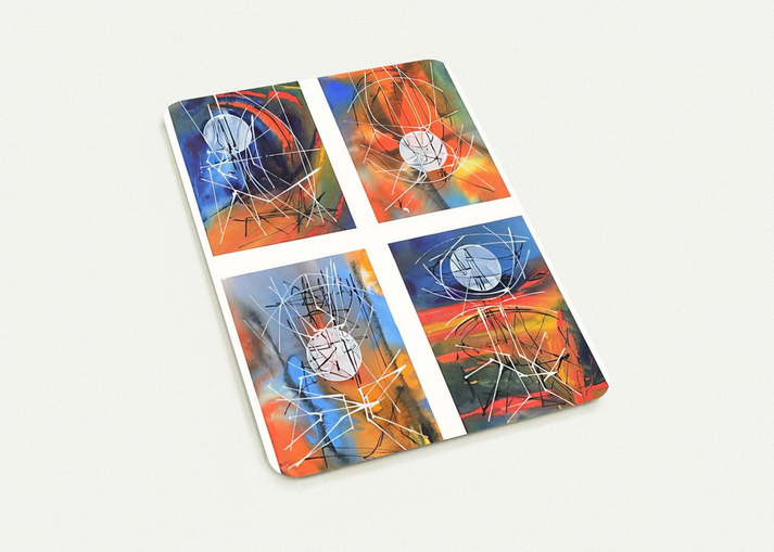 Four Days - 1979 By Jimmy Ernst Pack of 10 Post Cards | Jimmy Ernst Post Cards | A6 (10.5 x 14.8 cm) - 4.1 x 5.8 inches