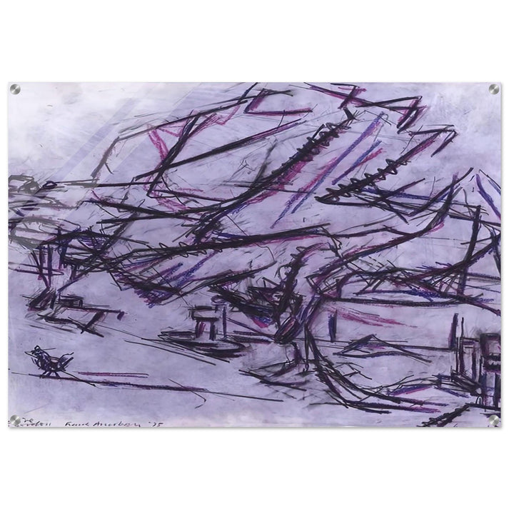 TREE AT TRETIRE - Frank Auerbach Acrylic Print - 70x100 cm / 28x40″ inches | Frank Auerbach Wall Art | Frank Auerbach Prints