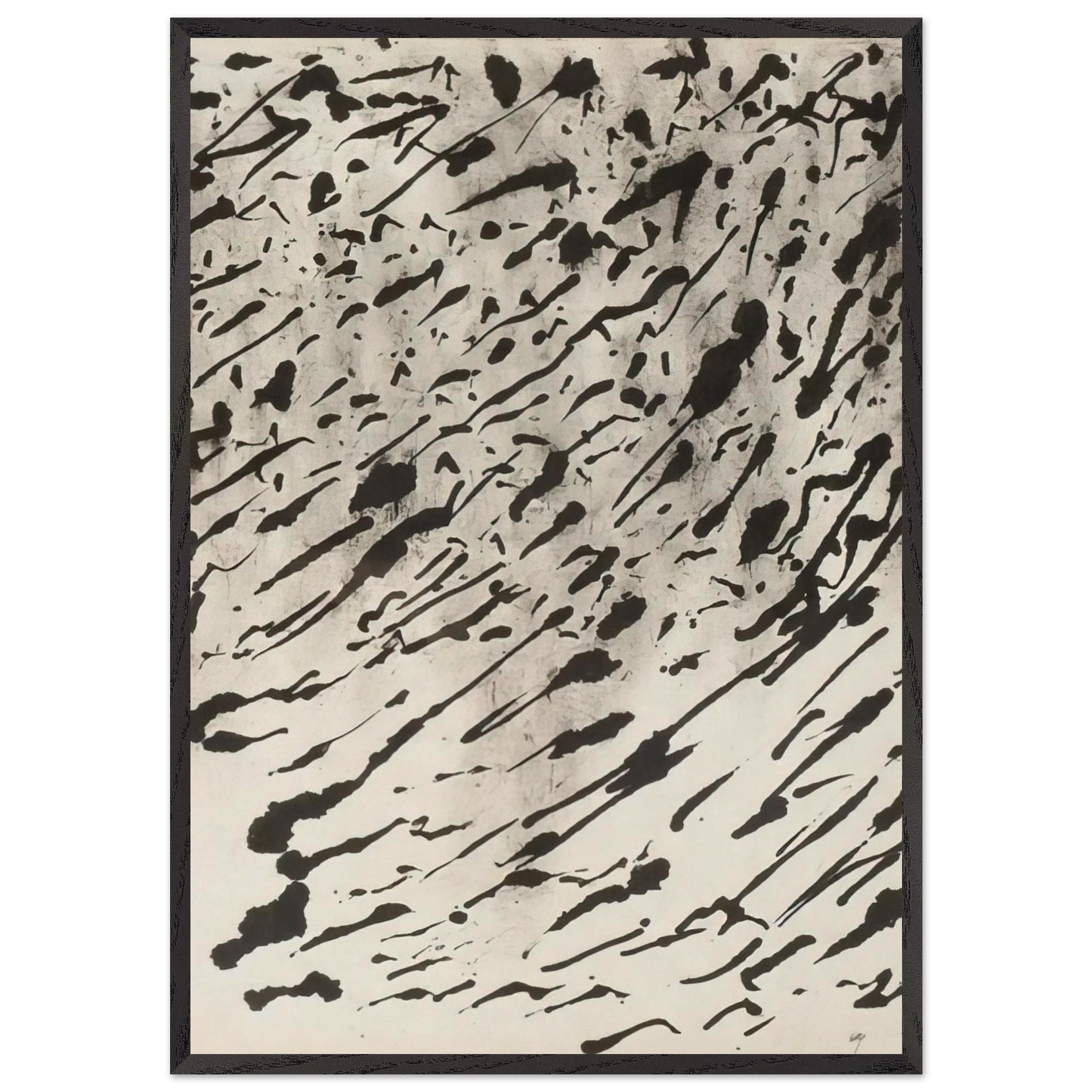 UNTITLED 5 N1 - Henri Michaux 70x100 cm / 28x40 inches Framed Art Print – Black Wooden Frame