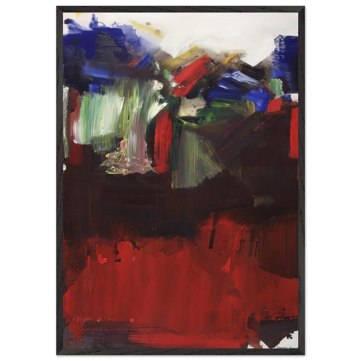 Nulli Secundus - Hans Hofmann 70x100 cm / 28x40 inches Framed Art Print – Black Wooden Frame