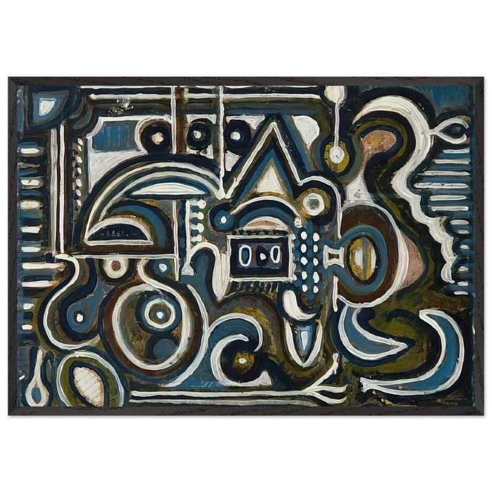 Untitled - 1930 - Richard Pousette-Dart 70x100 cm / 28x40 inches Framed Art Print – Black Wooden Frame