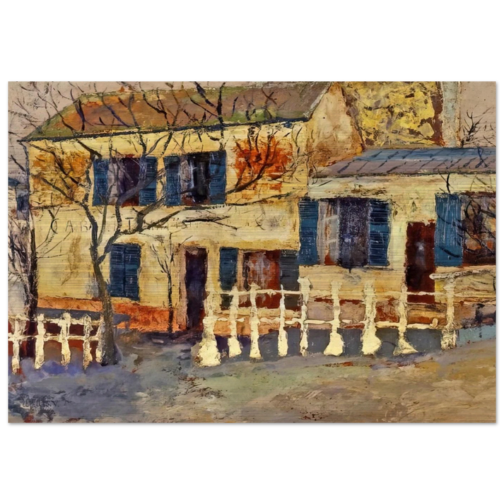 LAPIN AGILE 1 - Maurice Utrillo Brushed Aluminum Print - 70x100 cm / 28x40 inches | Maurice Utrillo Aluminum Print | Maurice Utrillo Prints