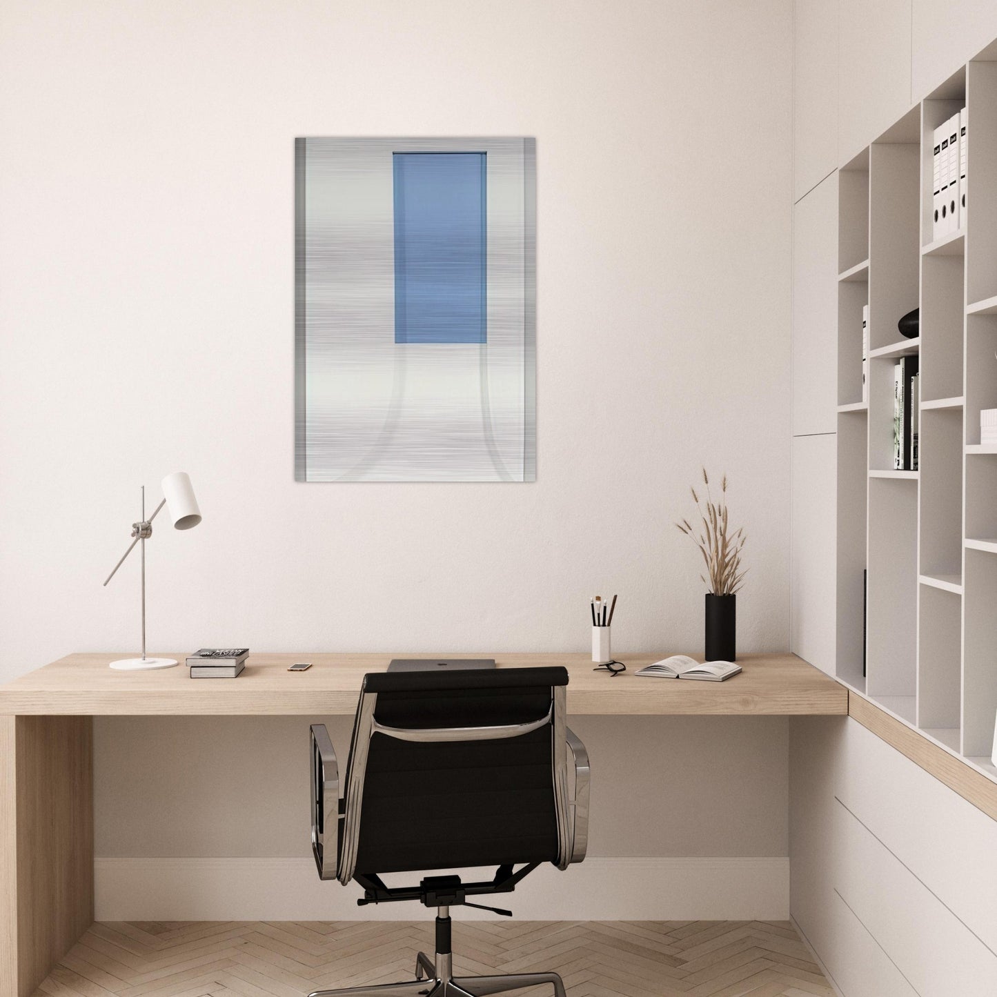 Relief with Blue - Ellsworth Kelly Brushed Aluminum Print - 70x100 cm / 28x40 inches | Ellsworth Kelly Aluminum Print | Ellsworth Kelly Prints