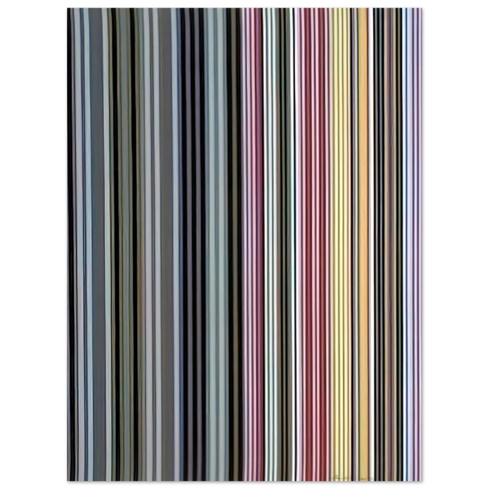 Gene Davis - Alice Tully Hall Sampler - 1961 75x100 cm / 30x40inches Fine Art Poster