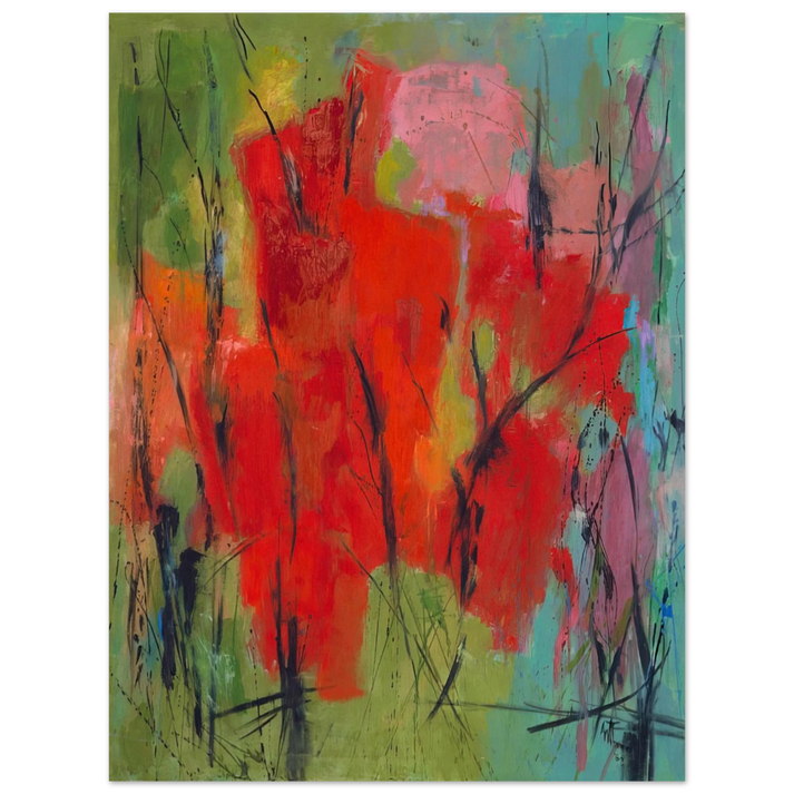 Alma Woodsey Thomas - RED ABSTRACTION 1960 75x100 cm / 30x40inches Fine Art Poster