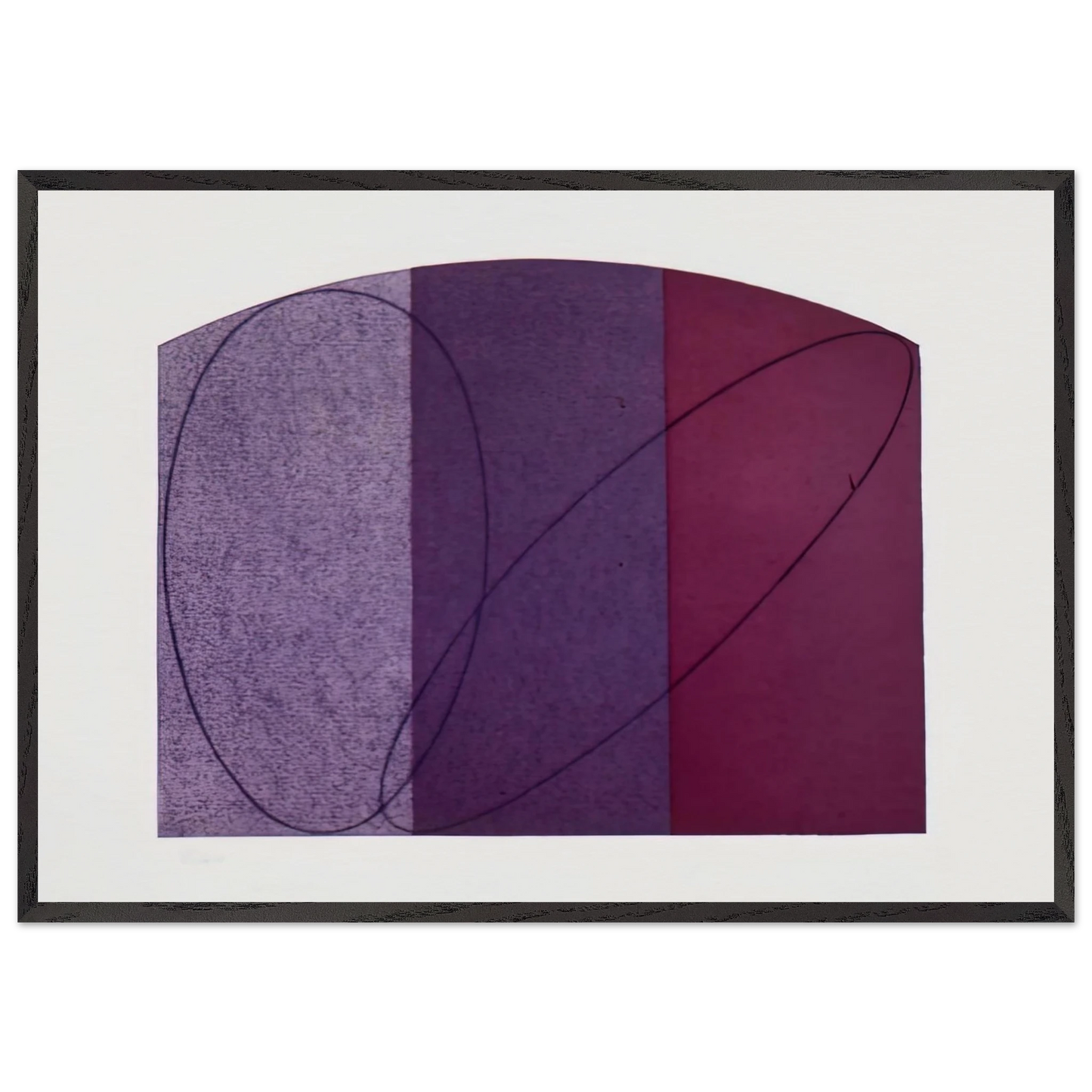 UNTITLED FCPA 1995 - Robert Mangold 70x100 cm / 28x40 inches Framed Art Print – Black Wooden Frame