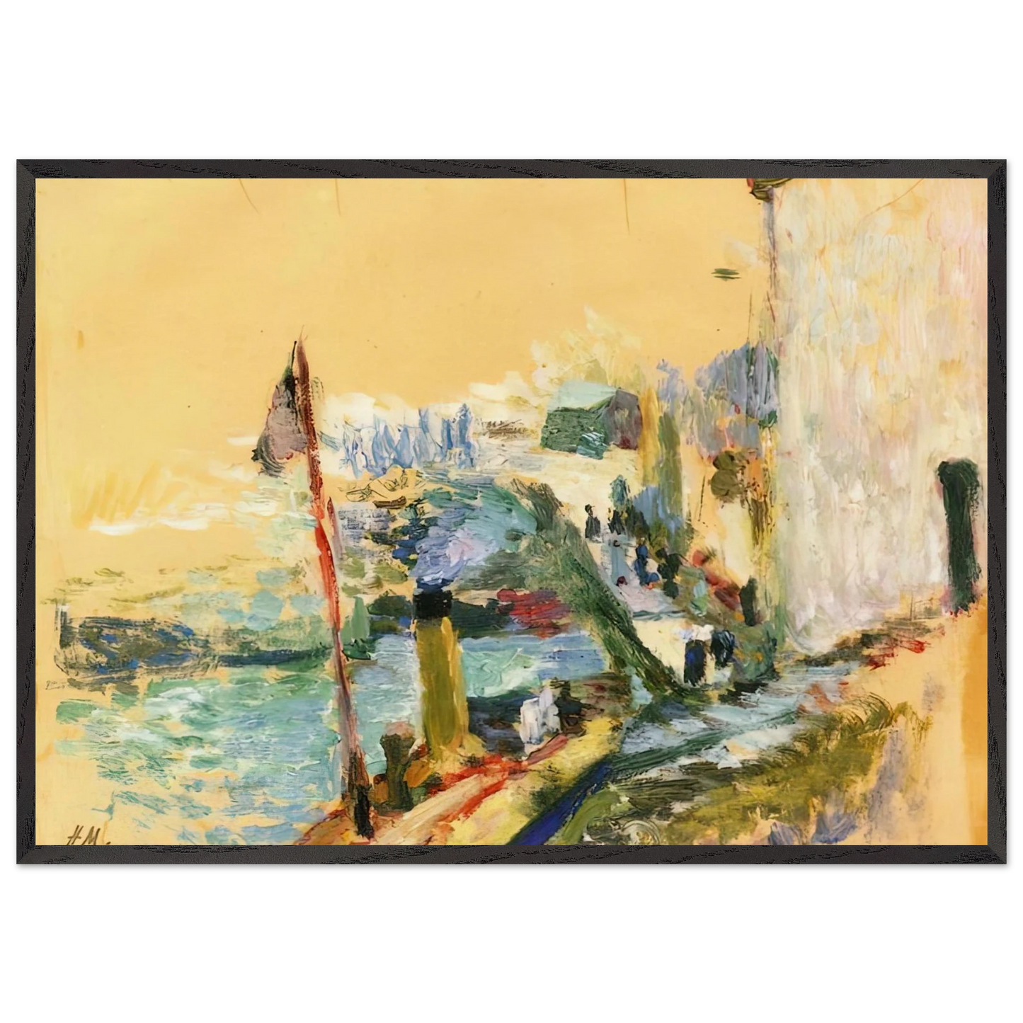 THE PORT OF BELLE ISLE SUR MER 1897 - Henri Matisse Framed Art Print – Black Wooden Frame - Default Title - -Framed Art Print