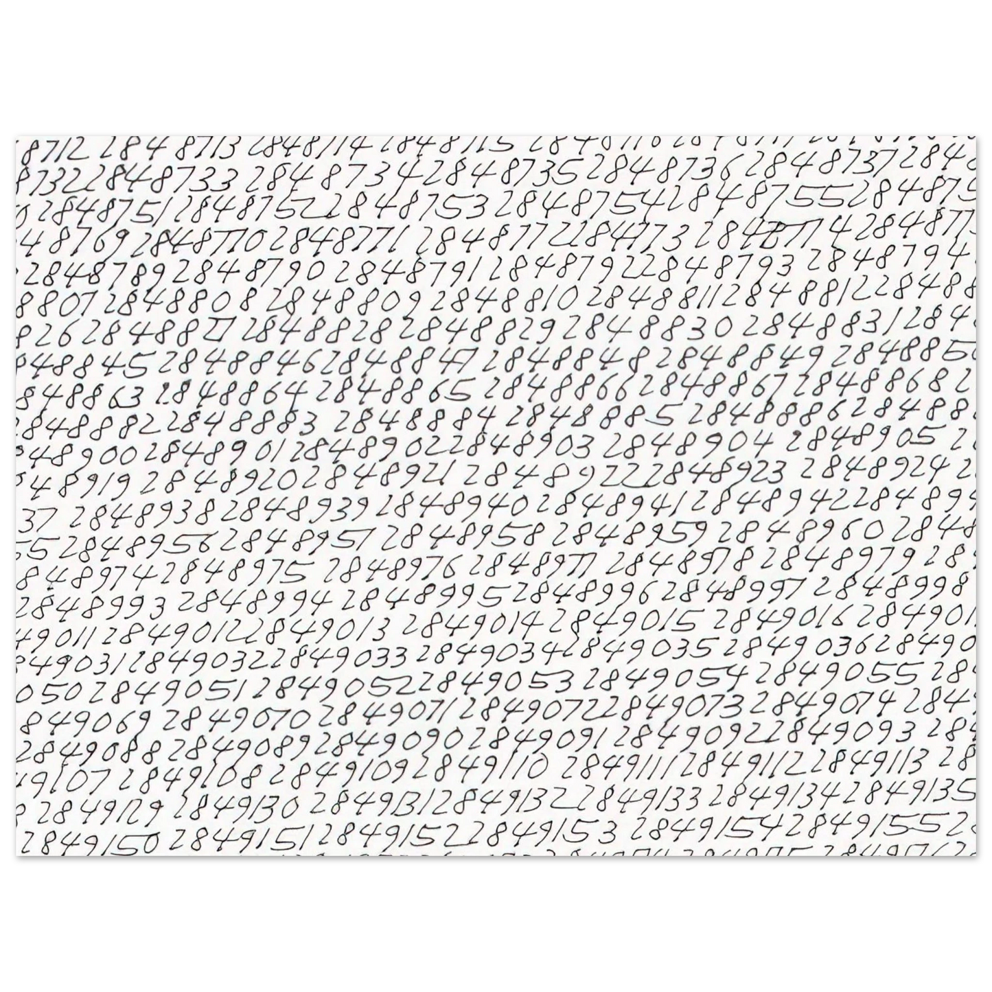 Roman Opalka - 19651 - ∞, Detail - Conceptual Art Fine Art Poster - Default Title
