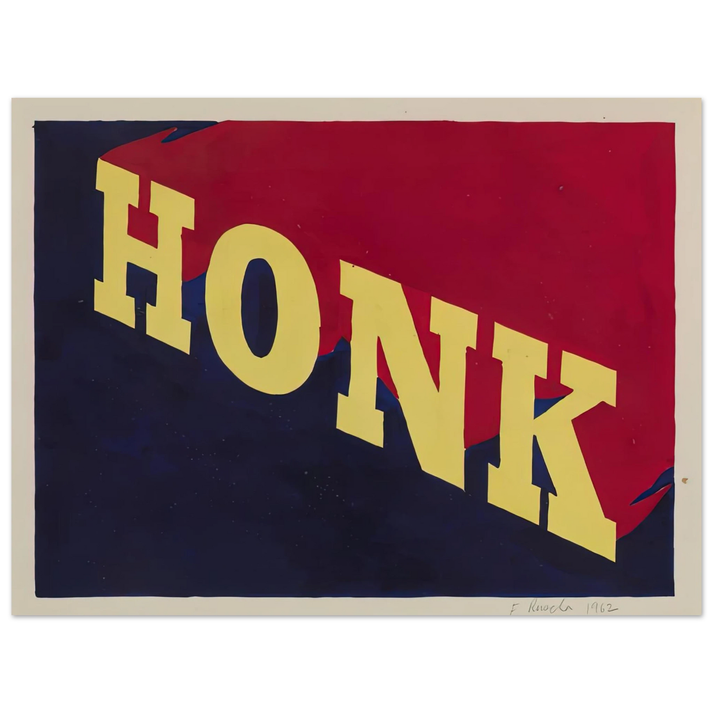 Edward Ruscha - HONK 1962 Fine Art Poster - Default Title