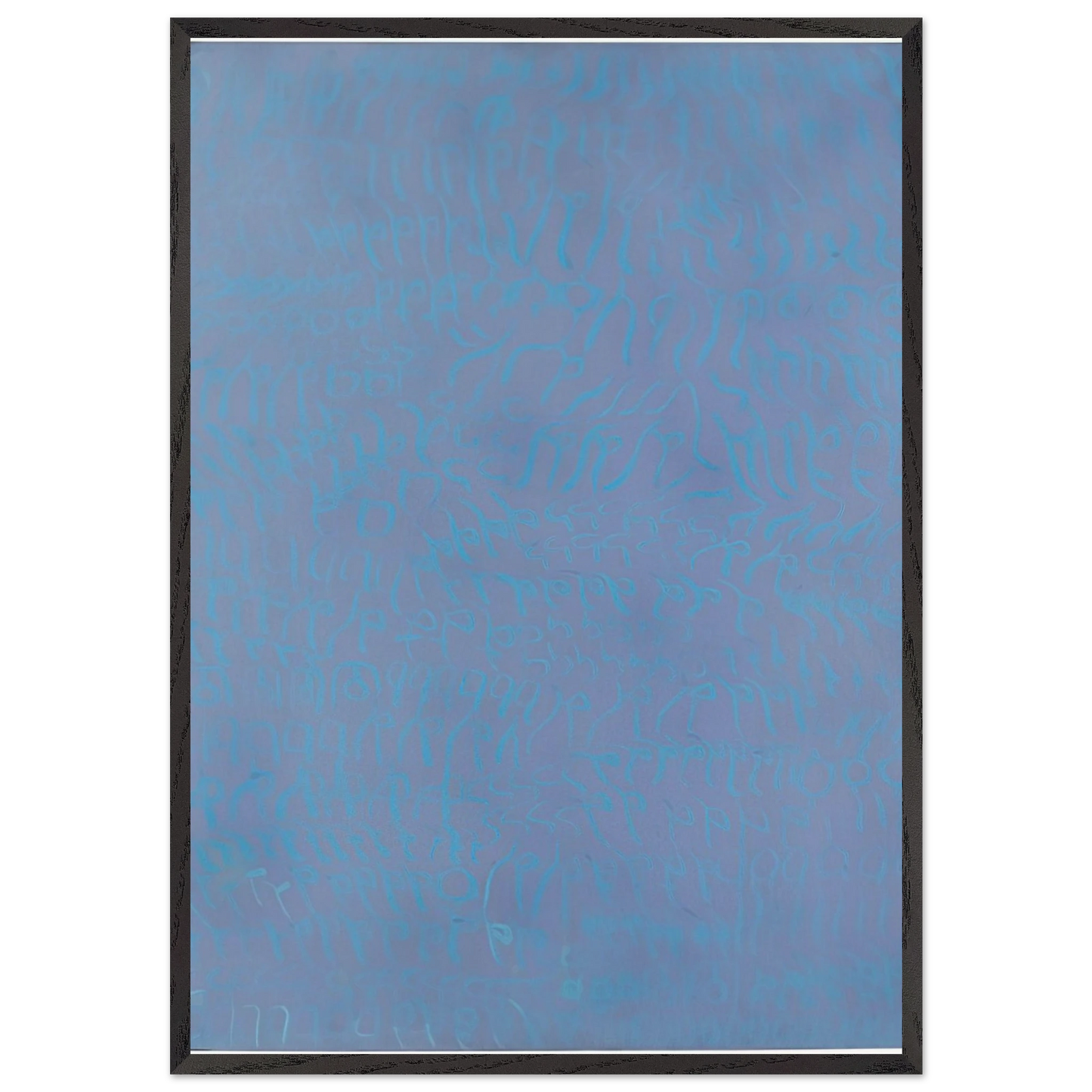 Azzurro turchese - 1964 - Carla Accardi 70x100 cm / 28x40 inches Framed Art Print – Black Wooden Frame