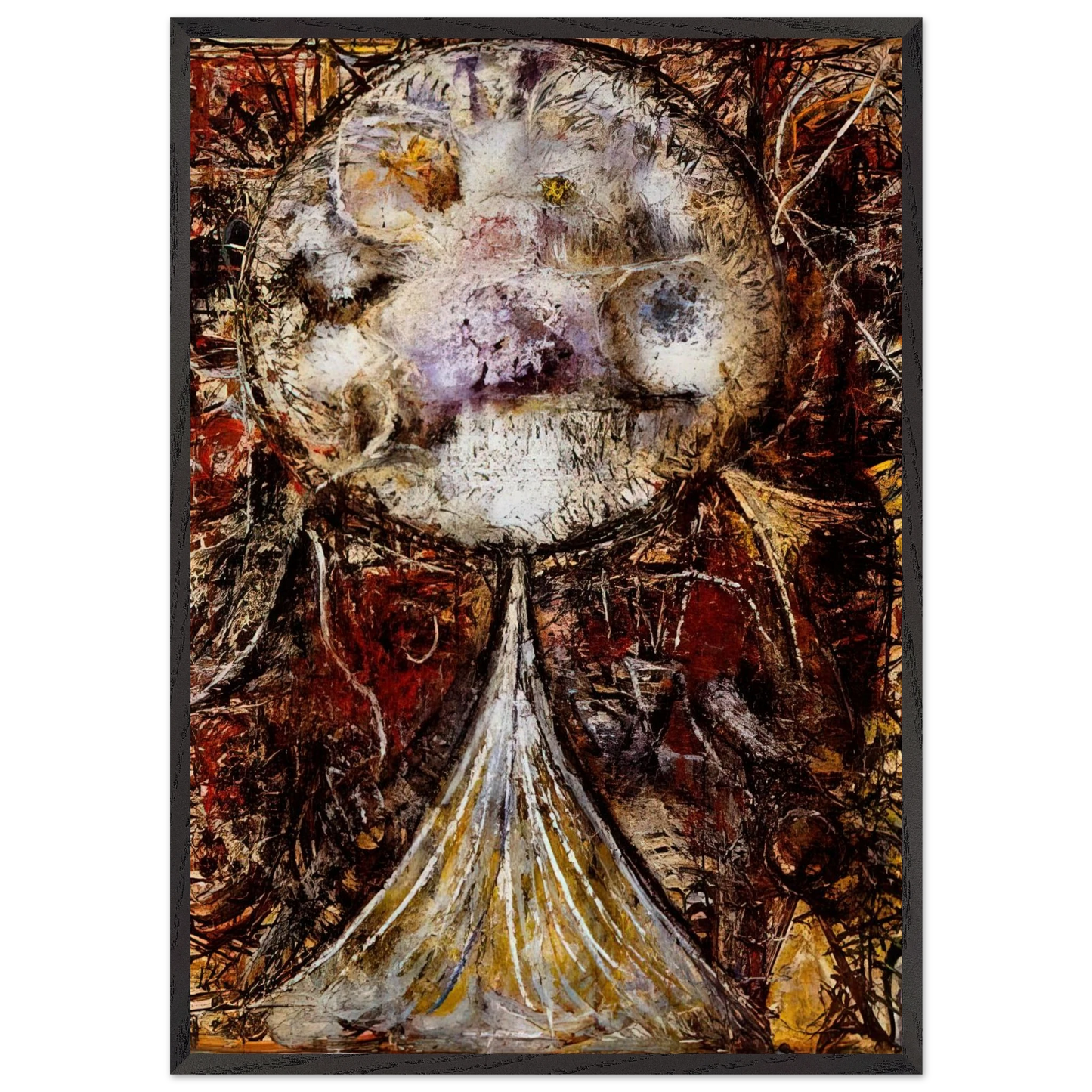 The Atom One World - Richard Pousette-Dart 70x100 cm / 28x40 inches Framed Art Print – Black Wooden Frame