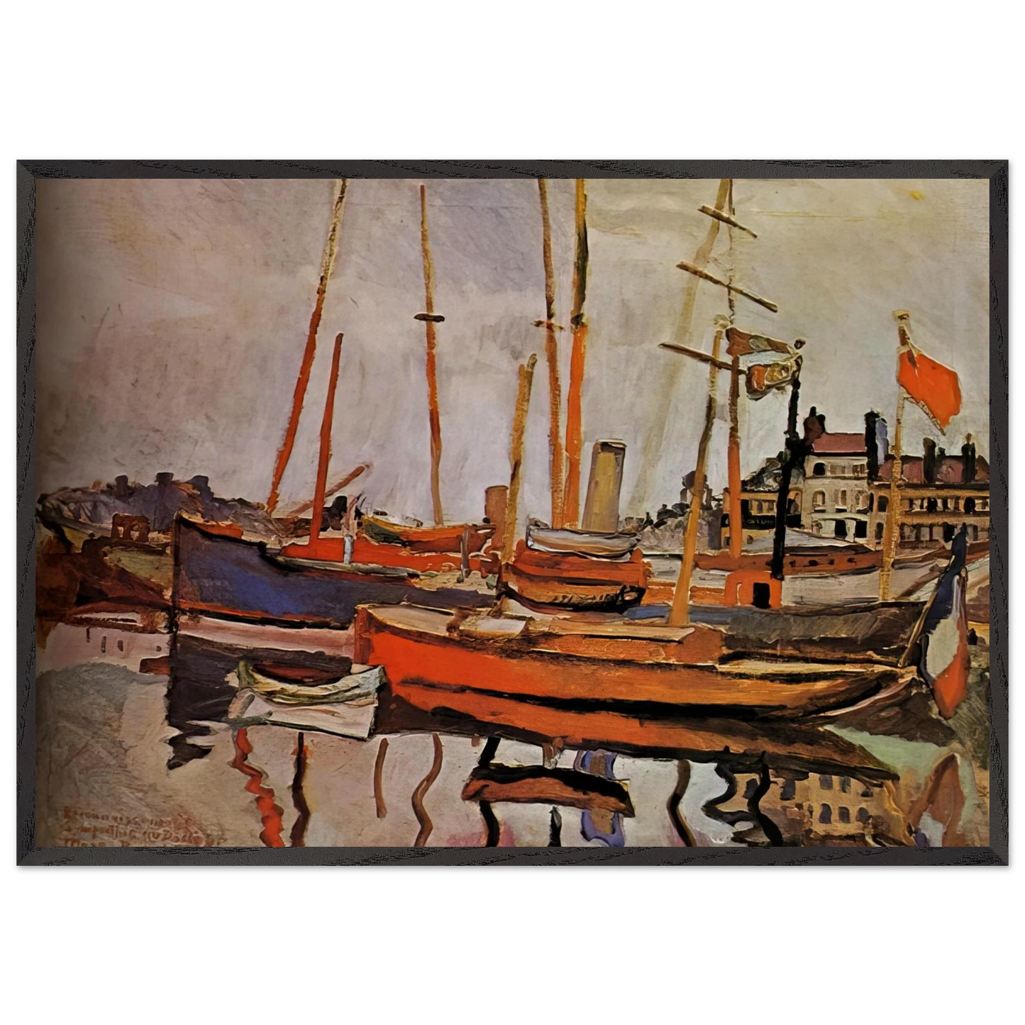 THE PORT OF LE HAVRE 1906 - Raoul Dufy Framed Art Print – Black Wooden Frame - Default Title - -Framed Art Print