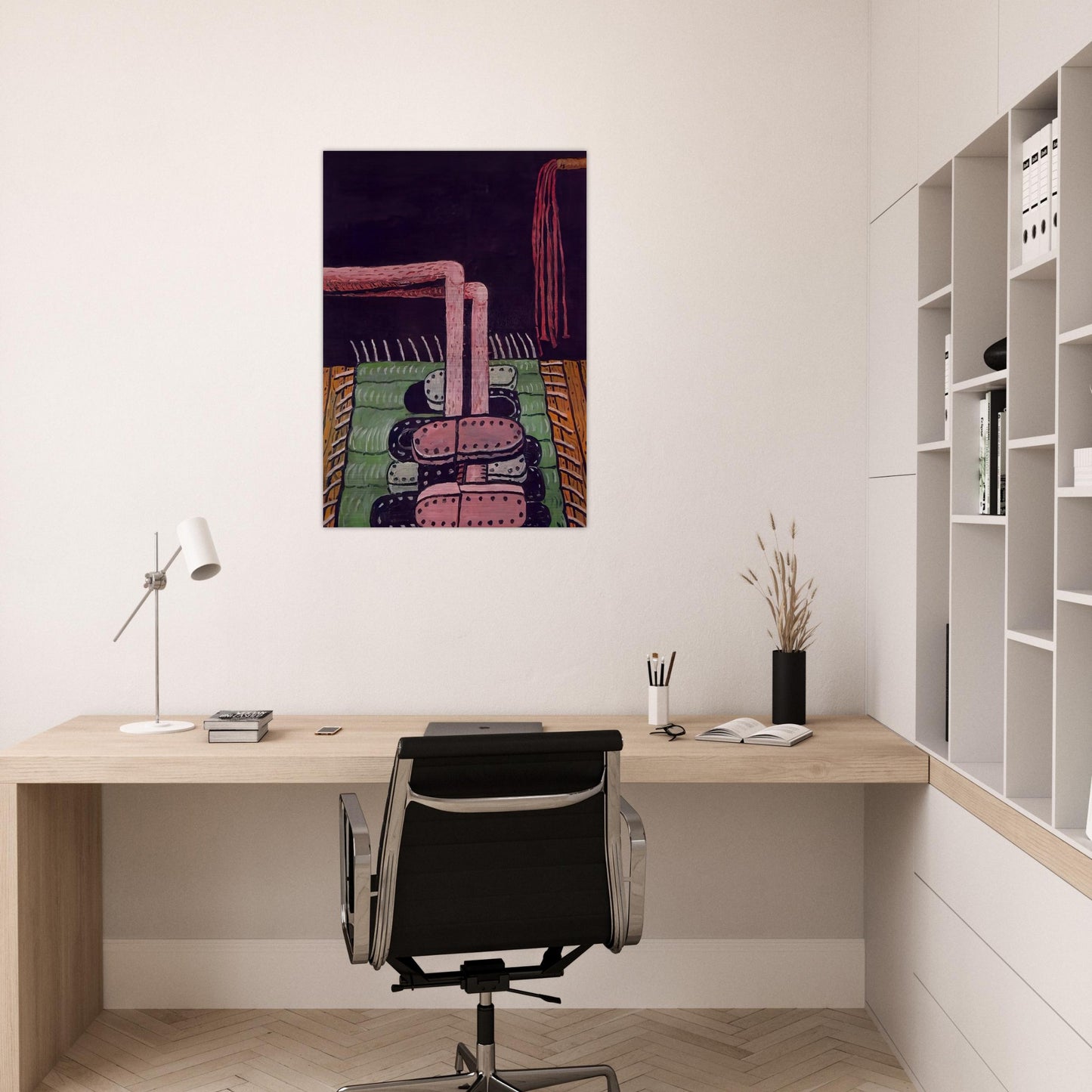 GREEN RUG - Philip Guston Brushed Aluminum Print - 70x100 cm / 28x40 inches | Philip Guston Aluminum Print | Philip Guston Prints