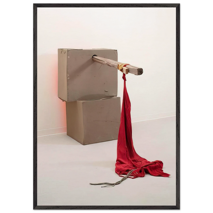 UNTITLED EARLY EGYPTIAN 1973 0 - Robert Rauschenberg 70x100 cm / 28x40 inches Framed Art Print – Black Wooden Frame