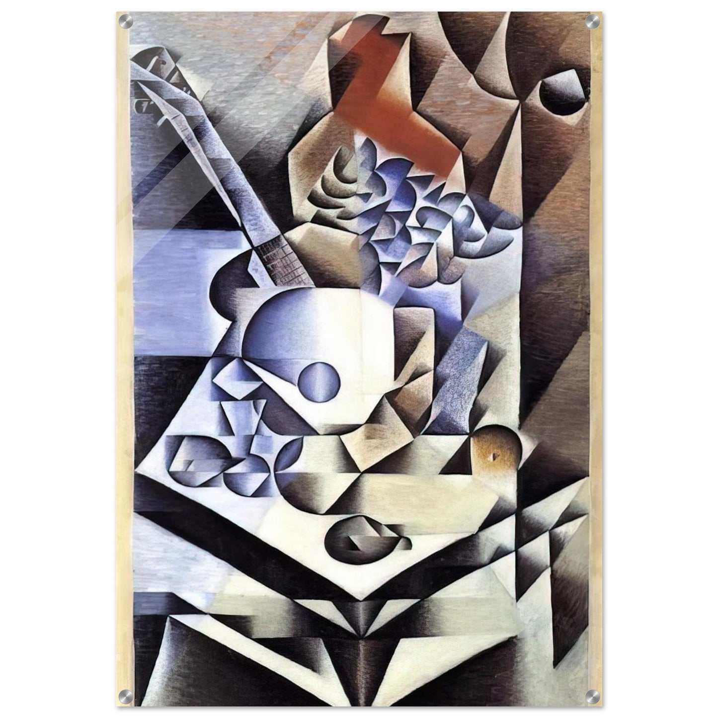 STILL LIFE WITH FLOWERS 1912 - Juan Gris Acrylic Print - 70x100 cm / 28x40″ inches