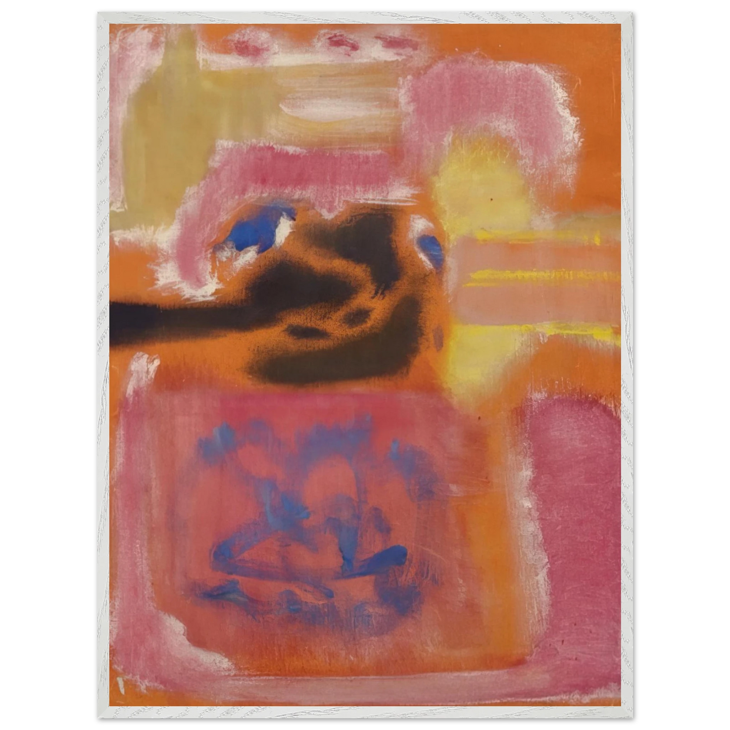 Mark Rothko - No. 9 - 1947 Wall Art - 60x80 cm / 24x32 inches - Premium Wooden Framed Poster With Fine Art Paper - White frame