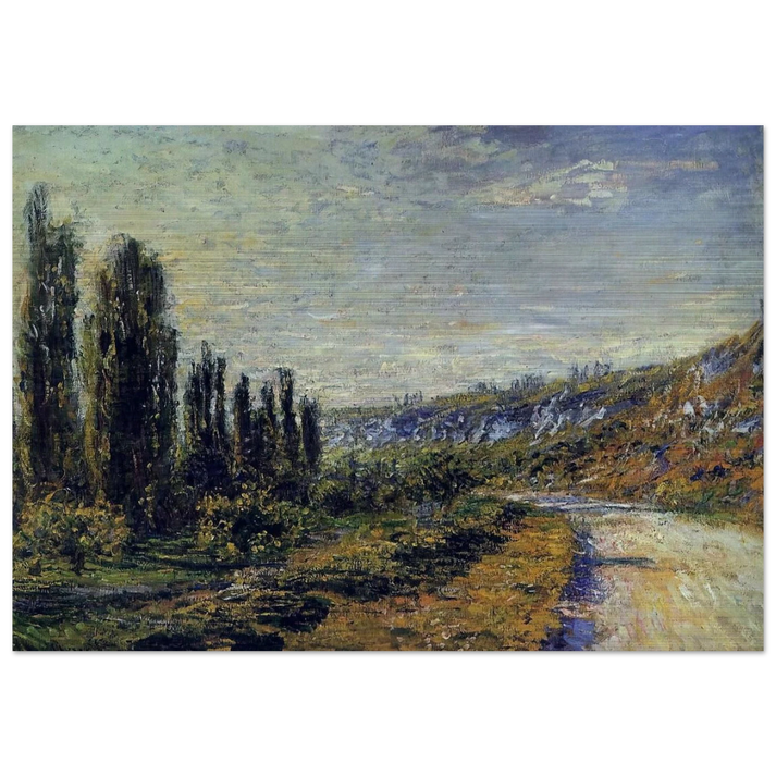 The Road from Vetheuil - claude monet Brushed Aluminum Print - 70x100 cm / 28x40 inches | claude monet Aluminum Print | claude monet Prints