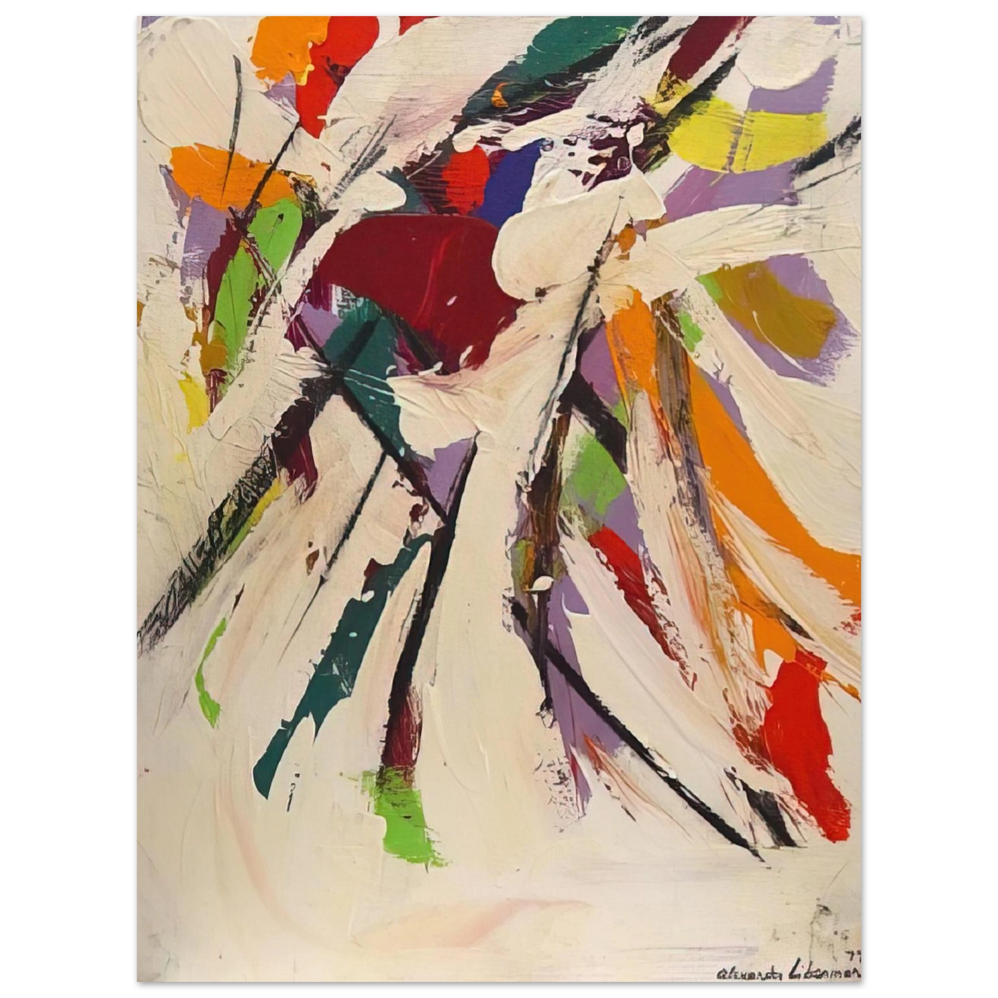 Alexander Liberman - Untitled Abstract - 1977 Fine Art Poster - Default Title