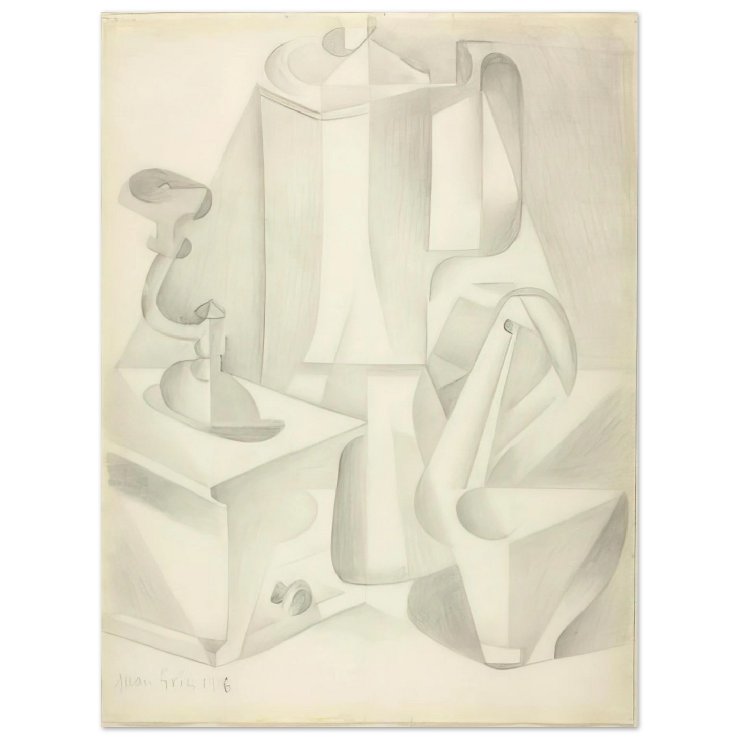 Juan Gris - STILL LIFE WITH COFFEE MILL 1916 Fine Art Poster - Default Title