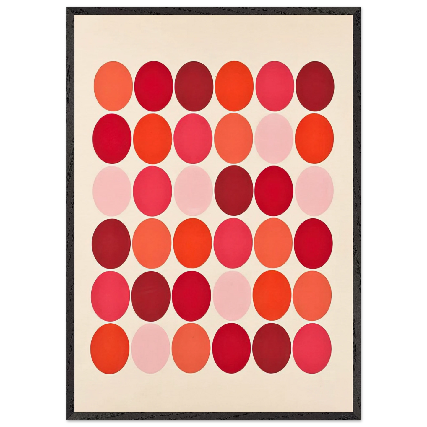 Red - 1966 - Thomas Downing Framed Art Print – Black Wooden Frame - Default Title - -Framed Art Print