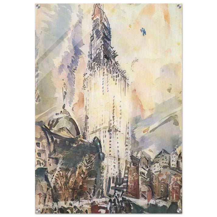 Woolworth Building No. 28 - 1912 - John Marin Acrylic Print - 70x100 cm / 28x40″ inches | John Marin Wall Art | John Marin Prints