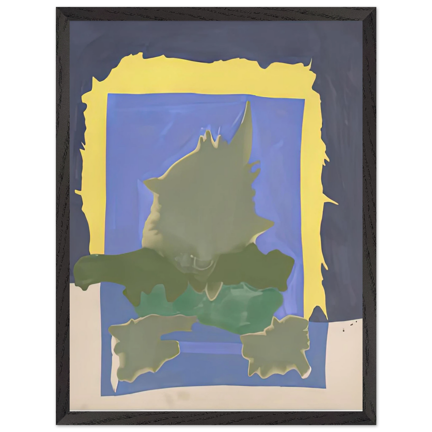 Helen Frankenthaler - Interior Landscape, 1964- Wall Art - 60x80 cm / 24x32 inches - Premium Wooden Framed Poster With Fine Art Paper - Wood frame
