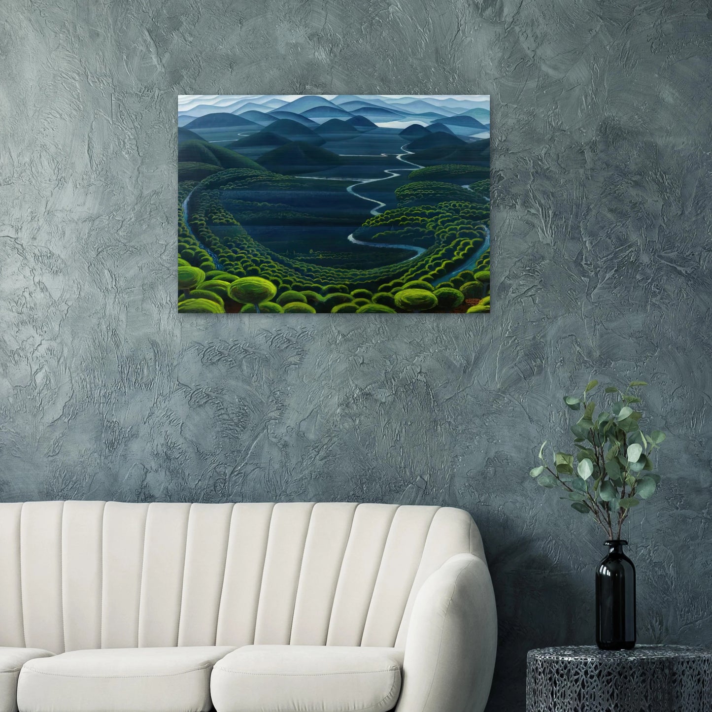 Umbria vergine - 1949 - Gerardo Dottori Brushed Aluminum Print - 70x100 cm / 28x40 inches | Gerardo Dottori Aluminum Print | Gerardo Dottori Prints