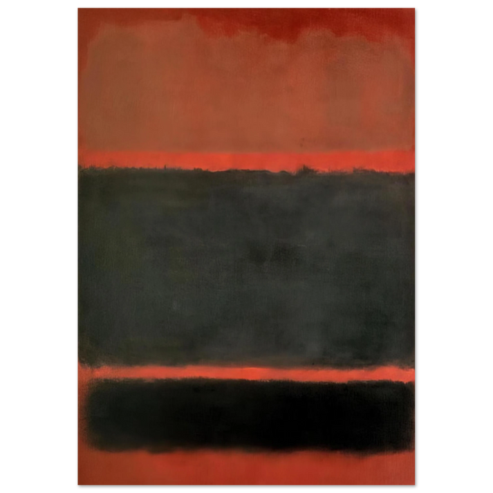 Mark Rothko - No.20 - 1957 Wall Art - 21x29.7 cm / 8x12" - Premium Wooden Framed Poster With Fine Art Paper - White frame