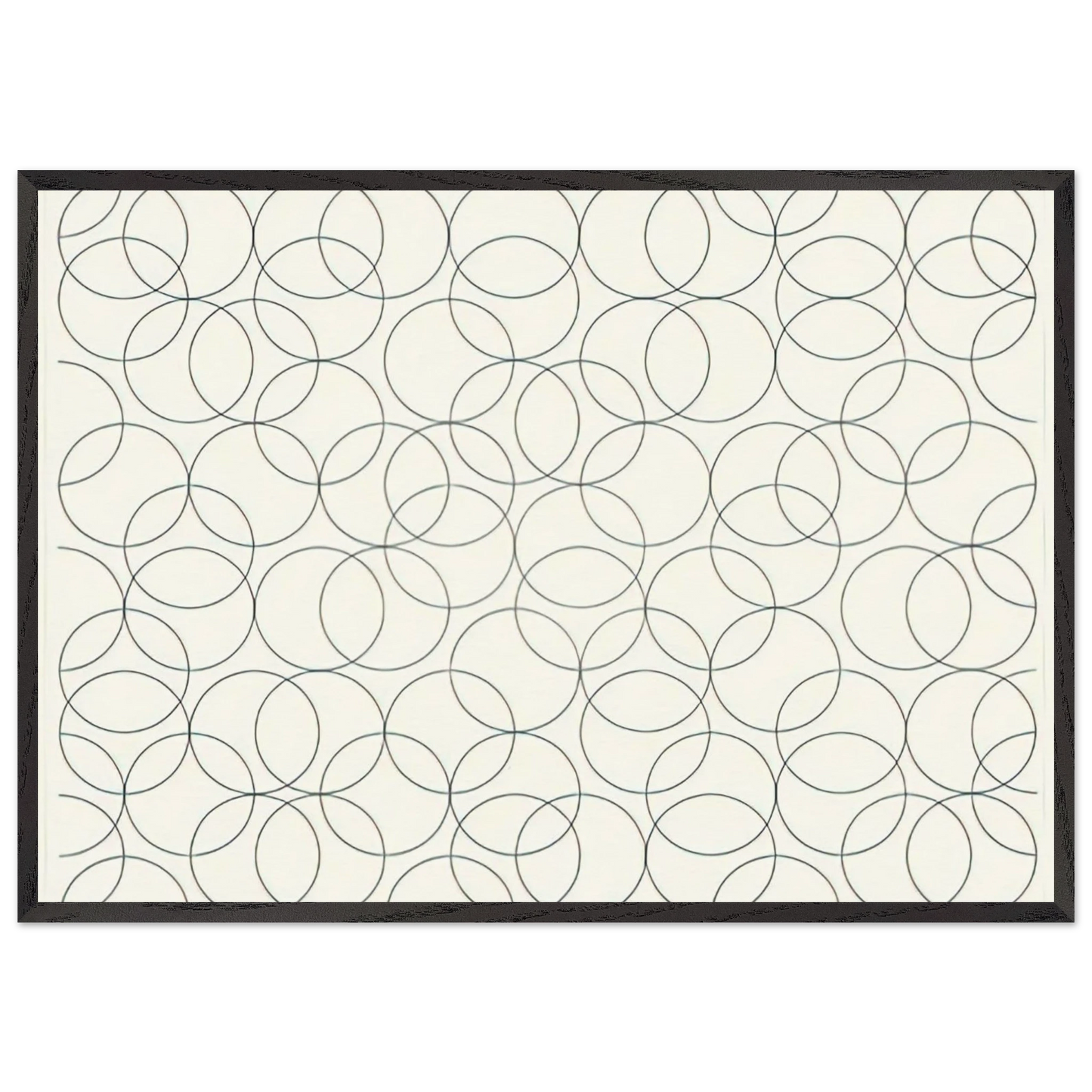 COMPOSITION WITH CIRCLES 5 2005 - Bridget Riley Framed Art Print – Black Wooden Frame - Default Title - -Framed Art Print