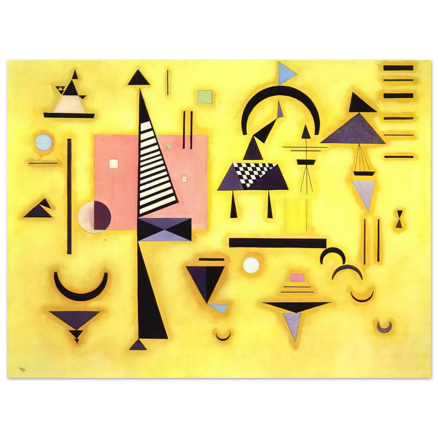 Wassily Kandinsky - DECISIVE PINK 1932 Fine Art Poster - Default Title