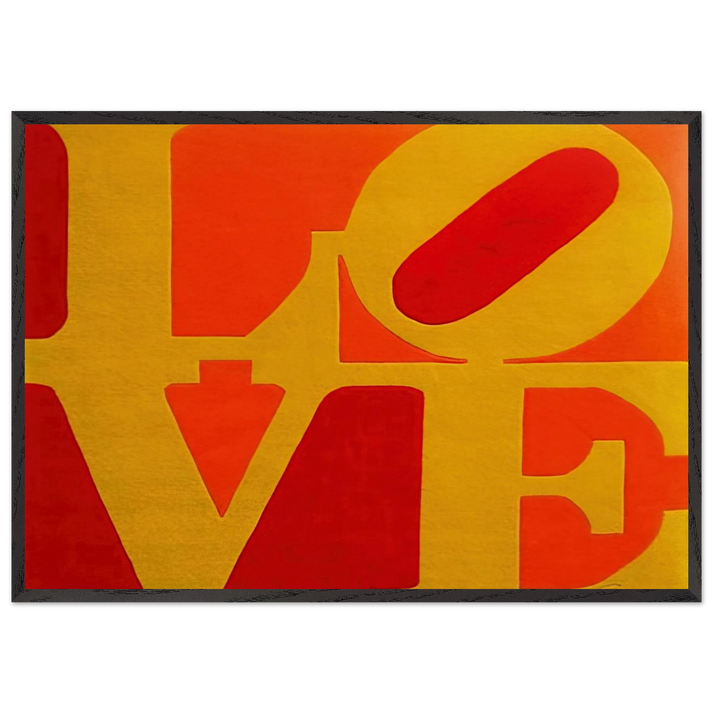 Chosen Love - Robert Indiana 70x100 cm / 28x40 inches Framed Art Print – Black Wooden Frame