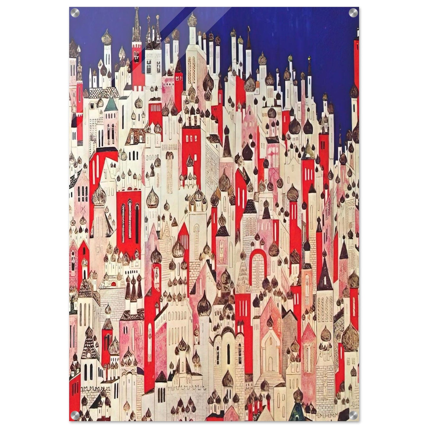 Design for final backcloth - 1926 - Natalia Goncharova Acrylic Print - 70x100 cm / 28x40″ inches | Natalia Goncharova Wall Art | Natalia Goncharova Prints