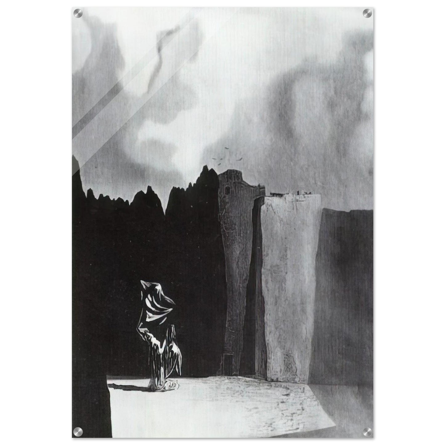 WEST SIDE OF THE ISLE OF THE DEAD - Salvador Dali Acrylic Print - 70x100 cm / 28x40″ inches | Salvador Dali Wall Art | Salvador Dali Prints