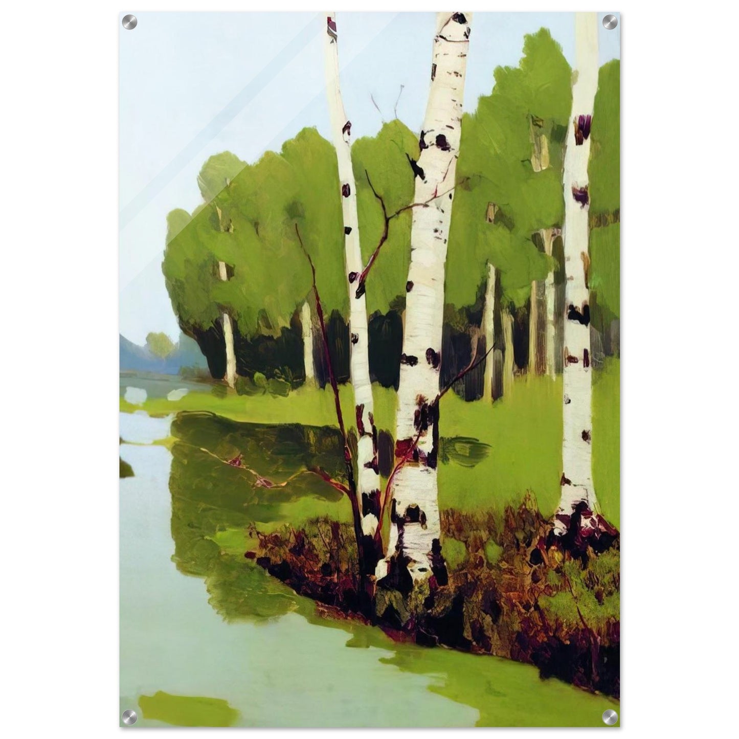 Birches - Arkhyp Kuindzhi Acrylic Print - 70x100 cm / 28x40″ inches