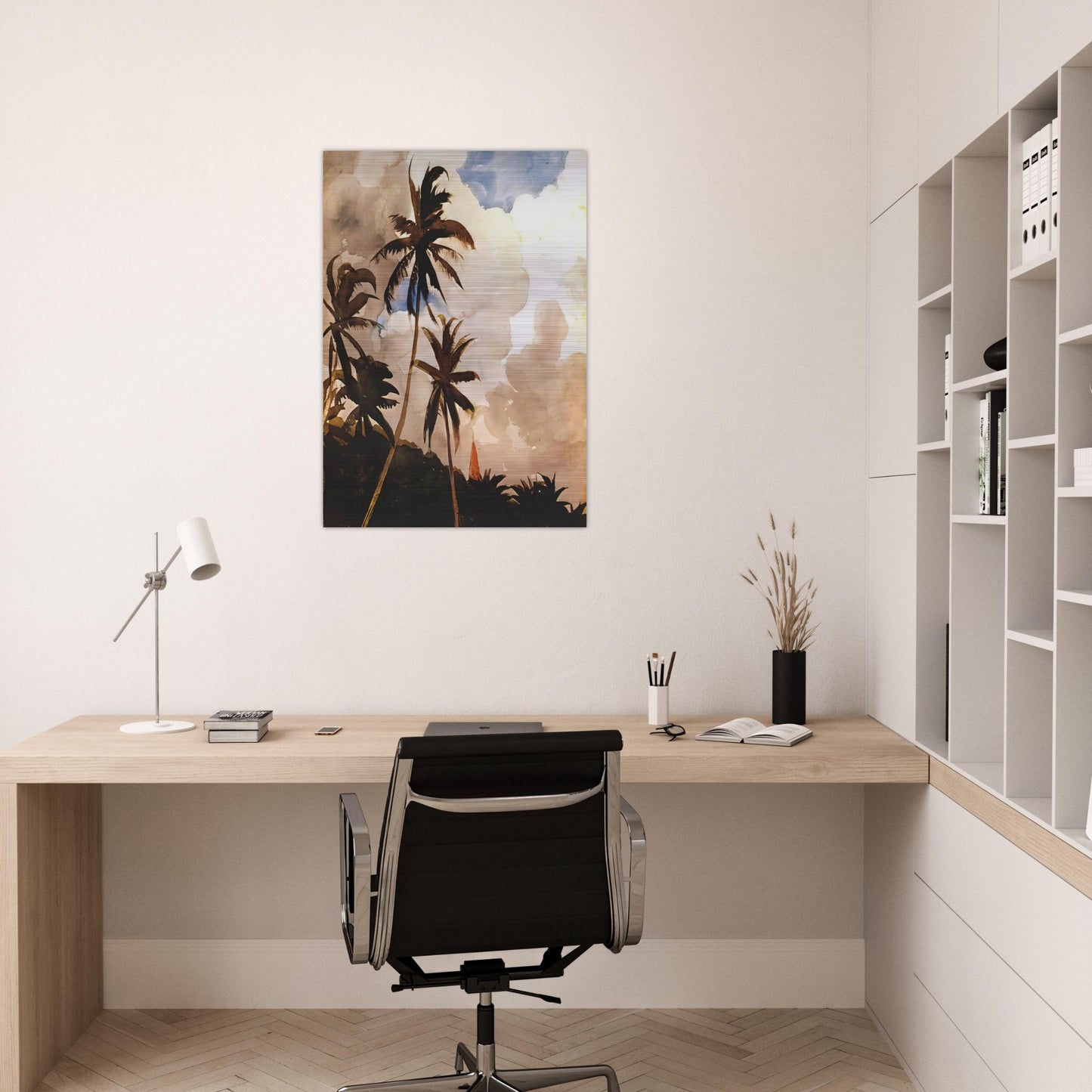 PALM TREES BAHAMAS - Winslow Homer Brushed Aluminum Print - 70x100 cm / 28x40 inches | Winslow Homer Aluminum Print | Winslow Homer Prints