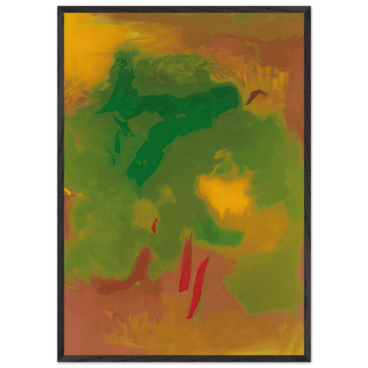 VISION 1991 - Esteban Vicente 70x100 cm / 28x40 inches Framed Art Print – Black Wooden Frame